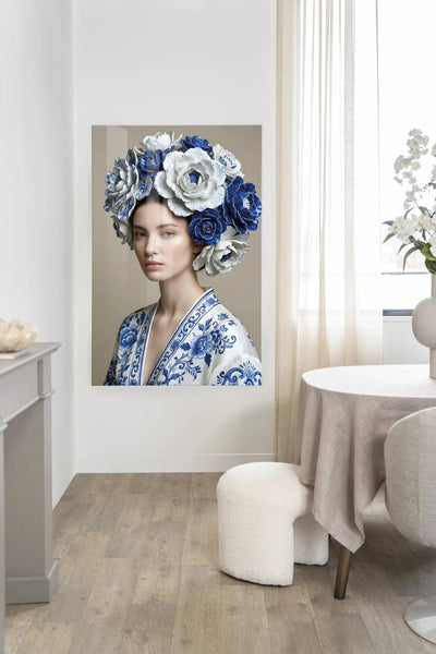 Royal Blue - Moderne Wanddecoratie | Artprint, Glass Art, Wandkleed by Urban Cotton