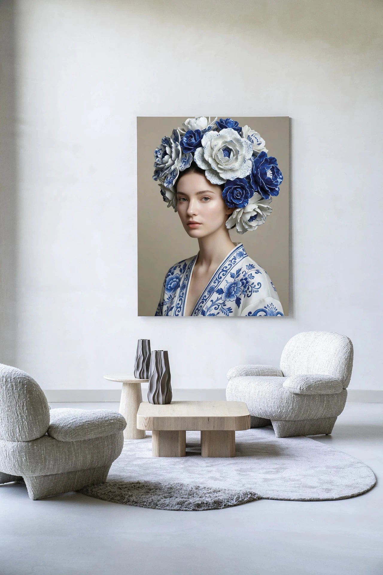 Royal Blue - Moderne Wanddecoratie | Artprint, Glass Art, Wandkleed by Urban Cotton
