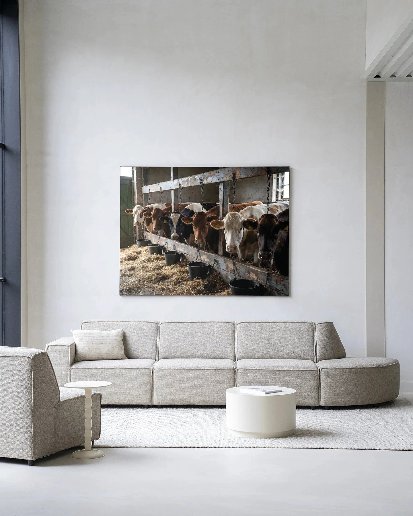 The Cow Barn - Moderne Wanddecoratie | Artprint, Glass Art, Wandkleed by Urban Cotton