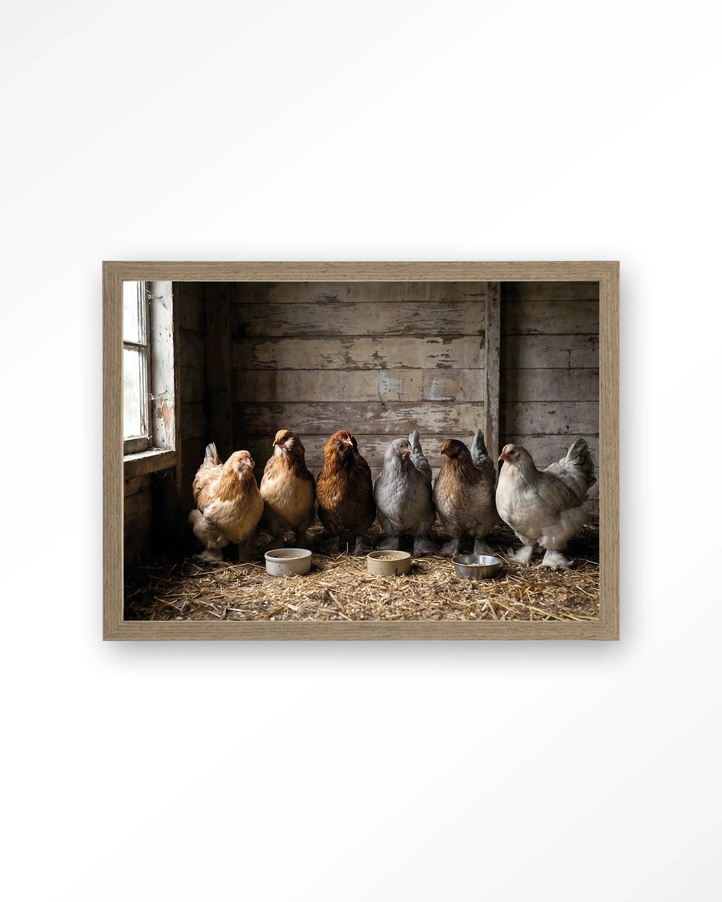 The Chicken Barn - Moderne Wanddecoratie | Artprint, Glass Art, Wandkleed by Urban Cotton