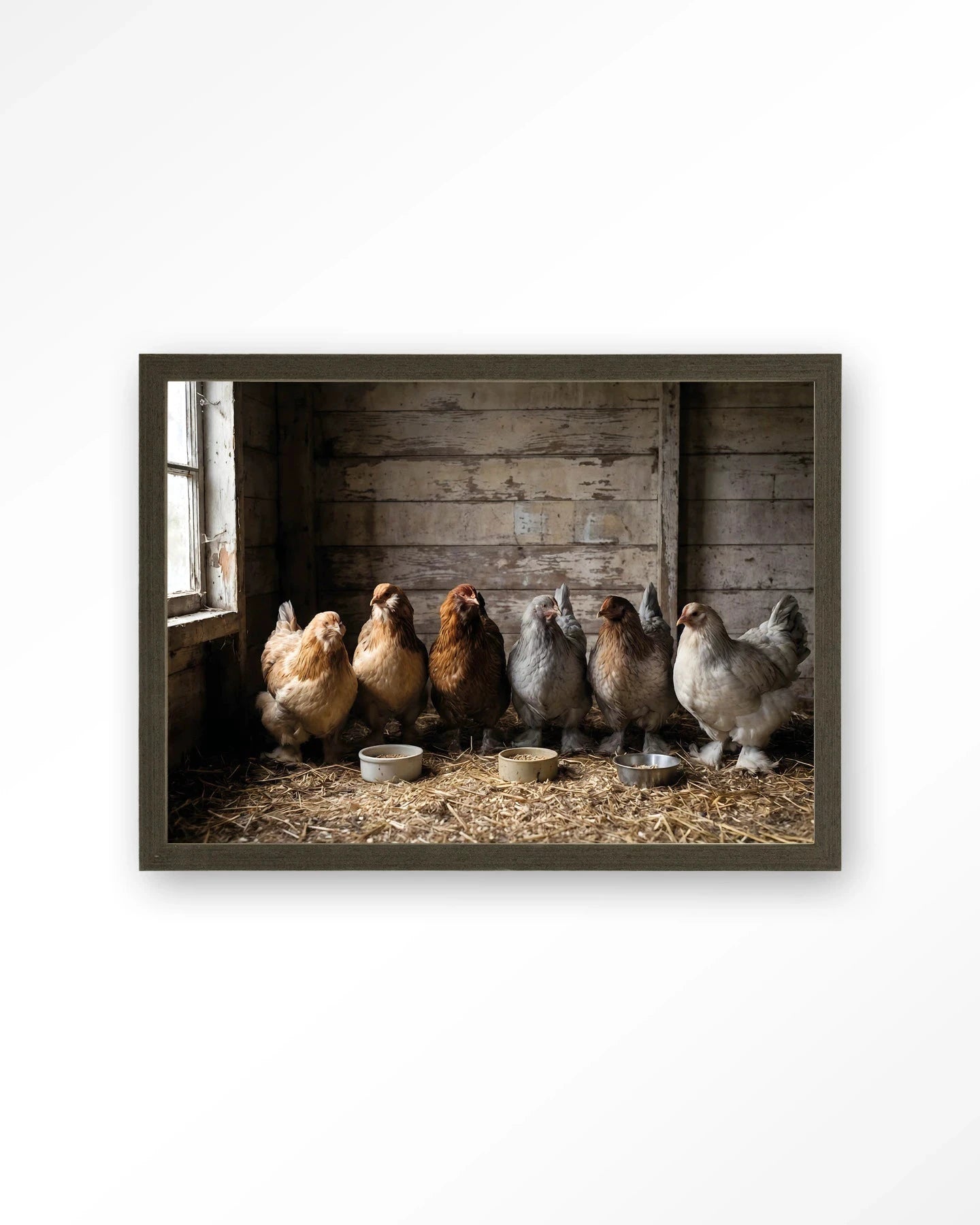 The Chicken Barn - Moderne Wanddecoratie | Artprint, Glass Art, Wandkleed by Urban Cotton