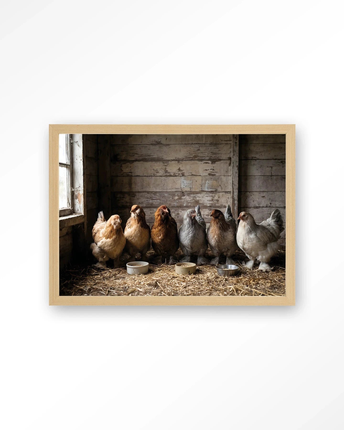 The Chicken Barn - Moderne Wanddecoratie | Artprint, Glass Art, Wandkleed by Urban Cotton