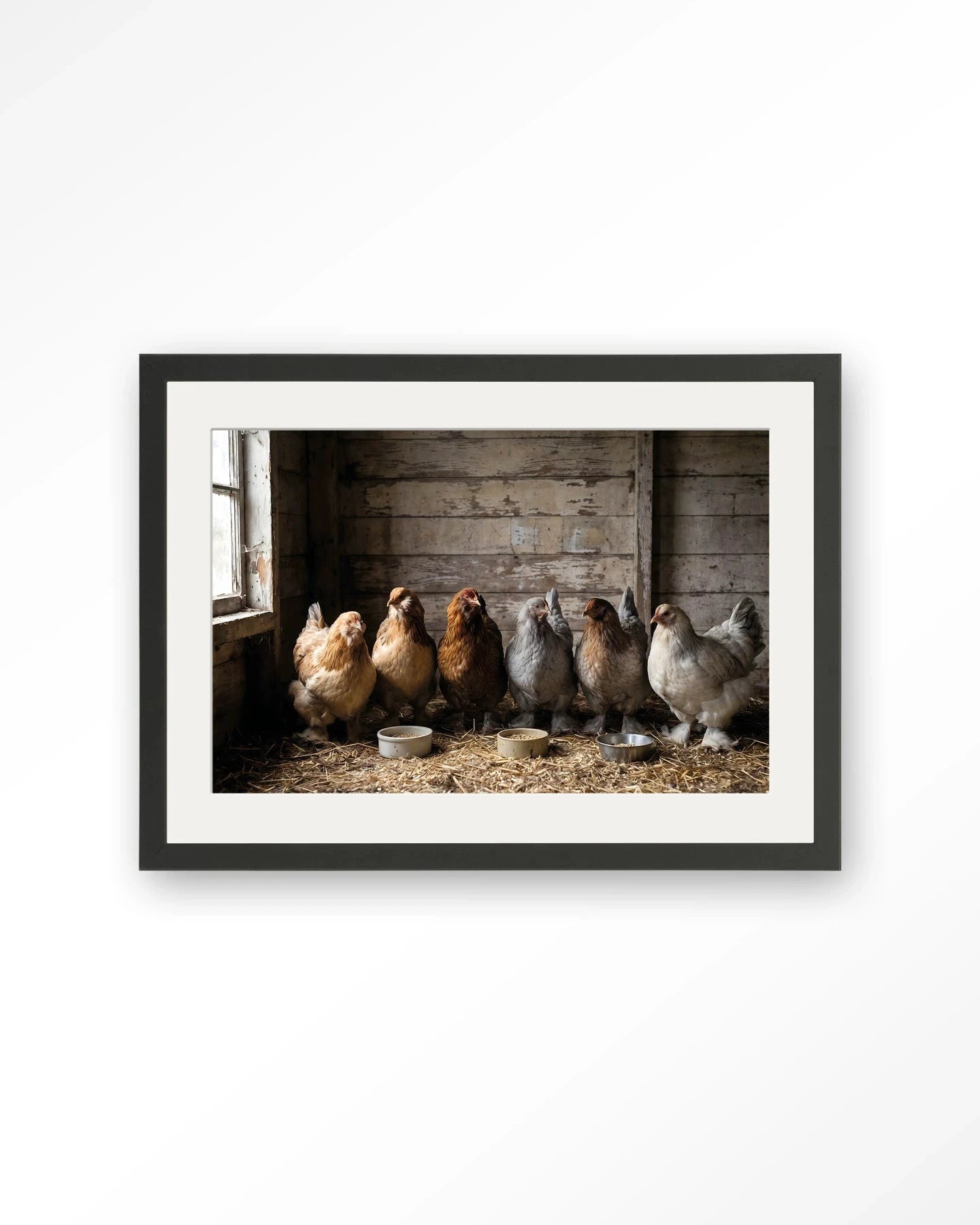 The Chicken Barn - Moderne Wanddecoratie | Artprint, Glass Art, Wandkleed by Urban Cotton