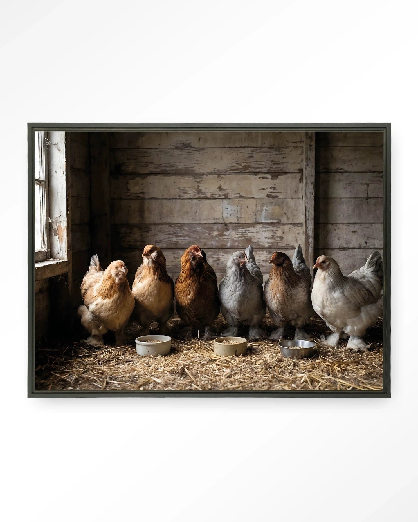 The Chicken Barn - Moderne Wanddecoratie | Artprint, Glass Art, Wandkleed by Urban Cotton