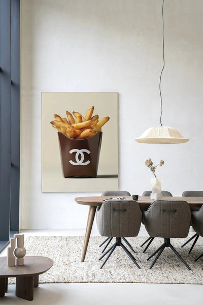 Luxury Fries - Moderne Wanddecoratie | Artprint, Glass Art, Wandkleed by Urban Cotton