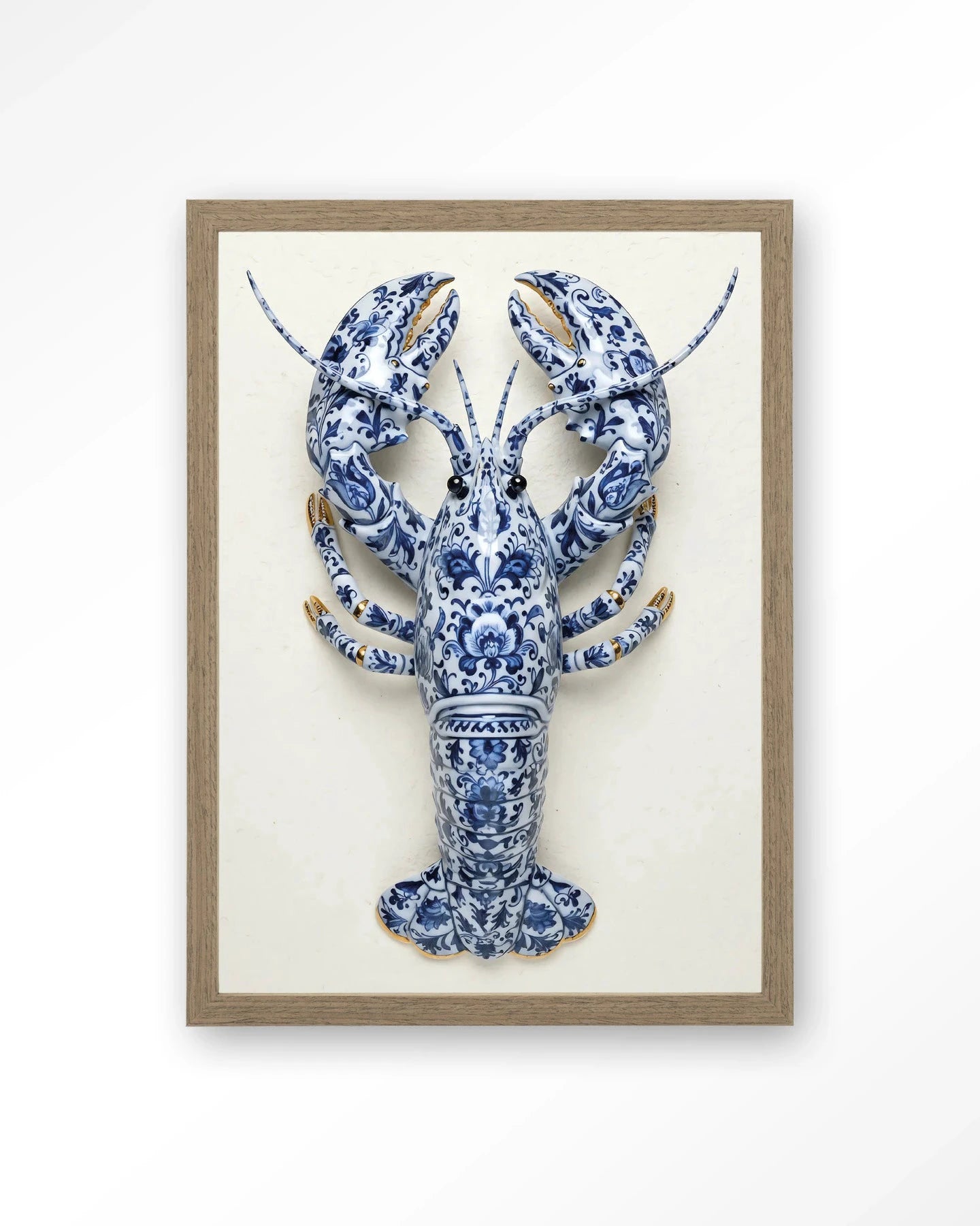 Blue Lobster - Moderne Wanddecoratie | Artprint, Glass Art, Wandkleed by Urban Cotton