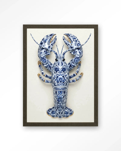 Blue Lobster - Moderne Wanddecoratie | Artprint, Glass Art, Wandkleed by Urban Cotton