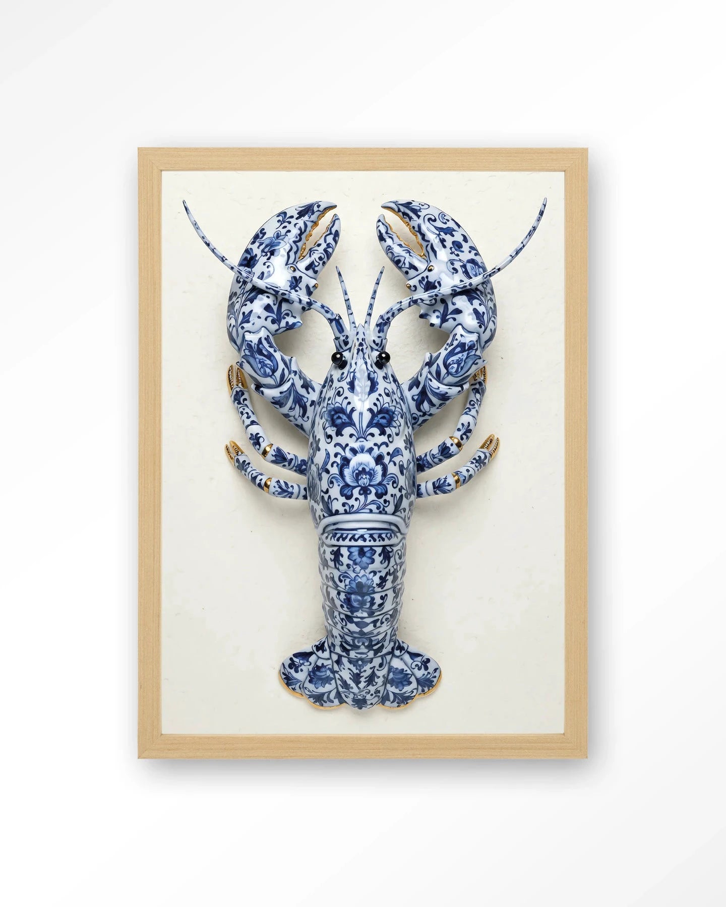 Blue Lobster - Moderne Wanddecoratie | Artprint, Glass Art, Wandkleed by Urban Cotton