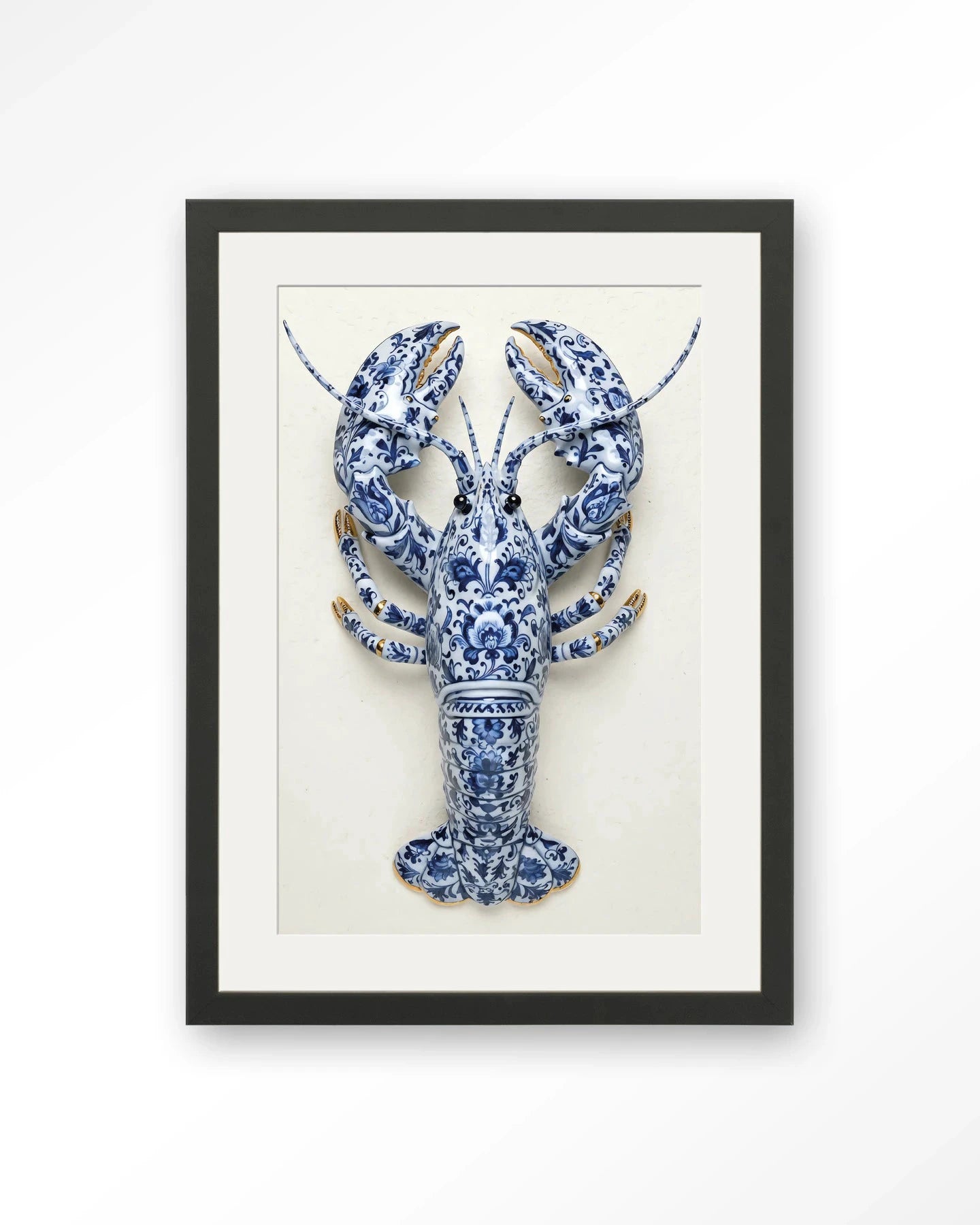 Blue Lobster - Moderne Wanddecoratie | Artprint, Glass Art, Wandkleed by Urban Cotton