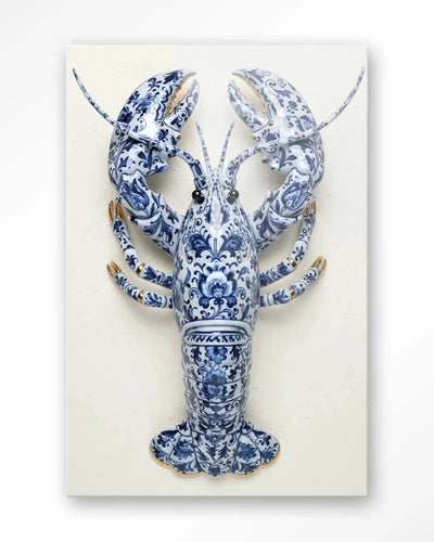Blue Lobster - Moderne Wanddecoratie | Artprint, Glass Art, Wandkleed by Urban Cotton
