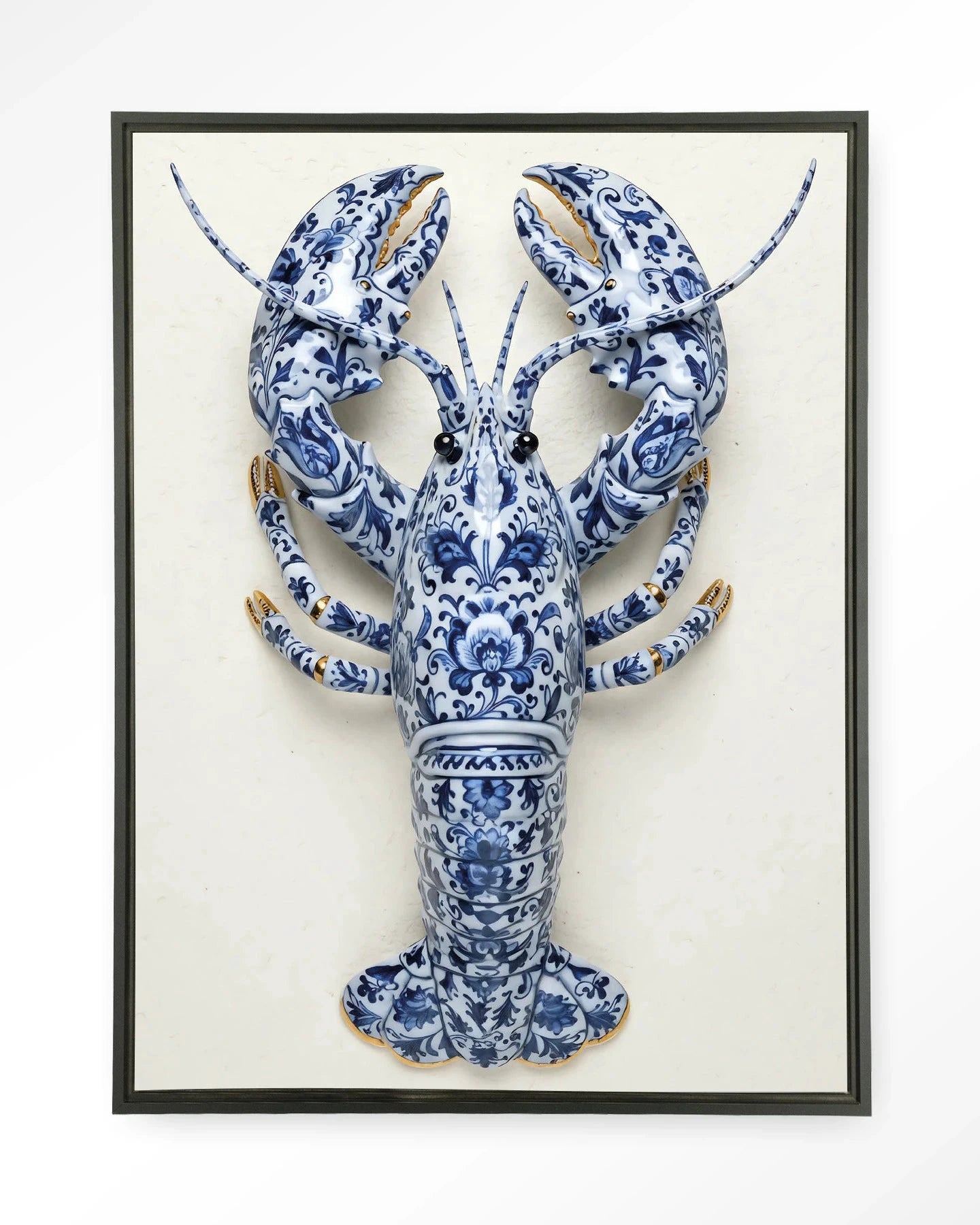 Blue Lobster - Moderne Wanddecoratie | Artprint, Glass Art, Wandkleed by Urban Cotton
