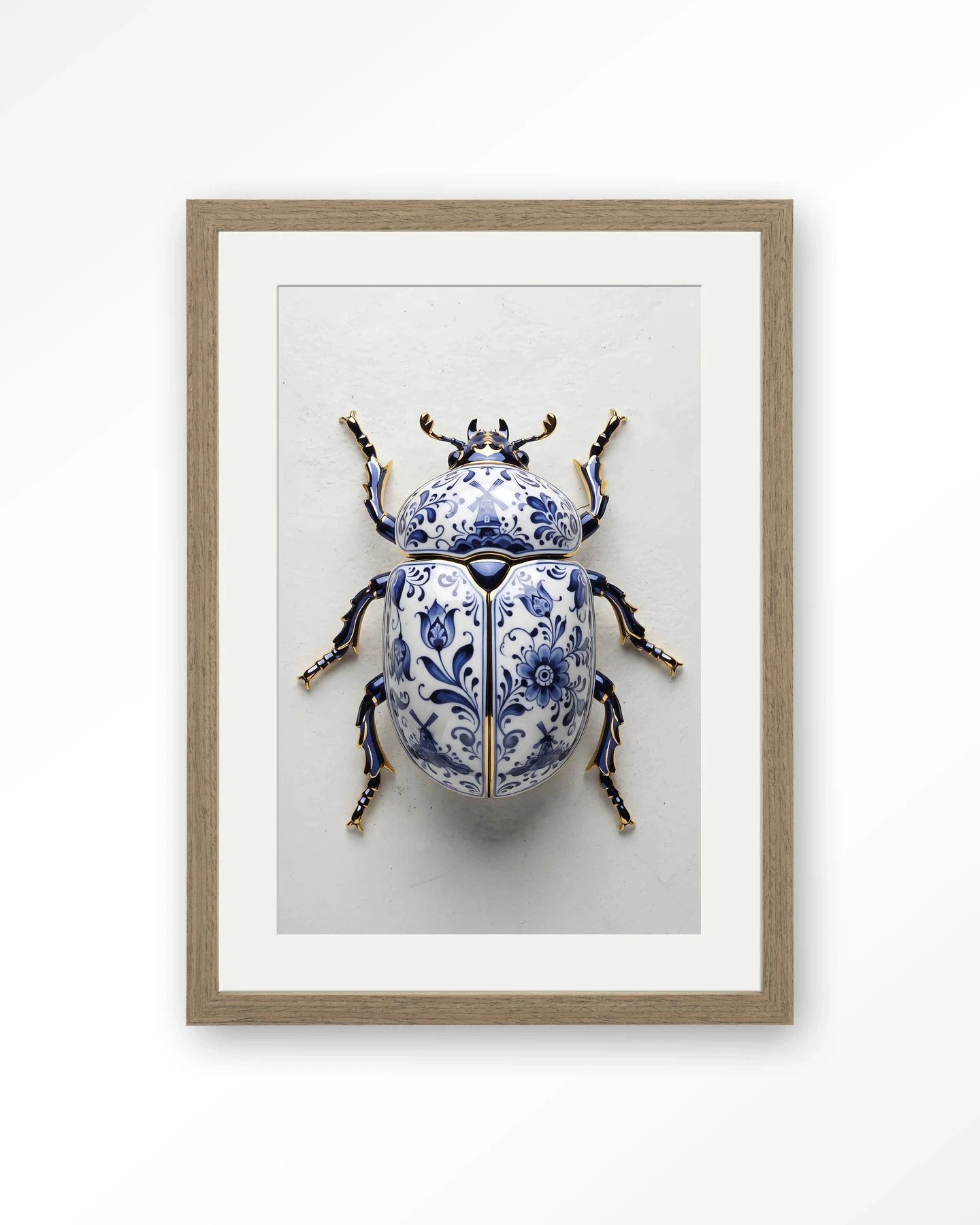 Blue Beatle - Moderne Wanddecoratie | Artprint, Glass Art, Wandkleed by Urban Cotton