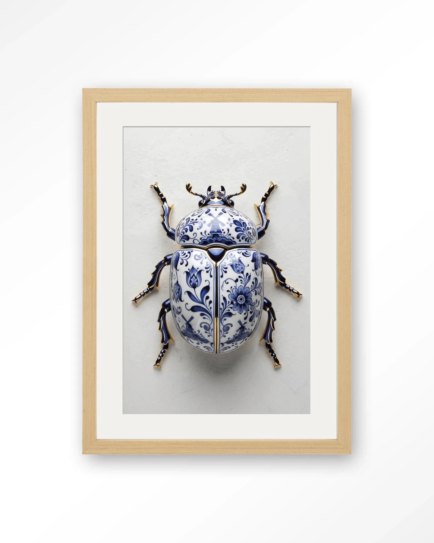 Blue Beatle - Moderne Wanddecoratie | Artprint, Glass Art, Wandkleed by Urban Cotton