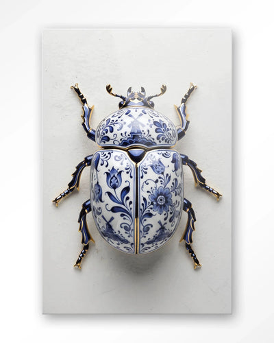 Blue Beatle - Moderne Wanddecoratie | Artprint, Glass Art, Wandkleed by Urban Cotton