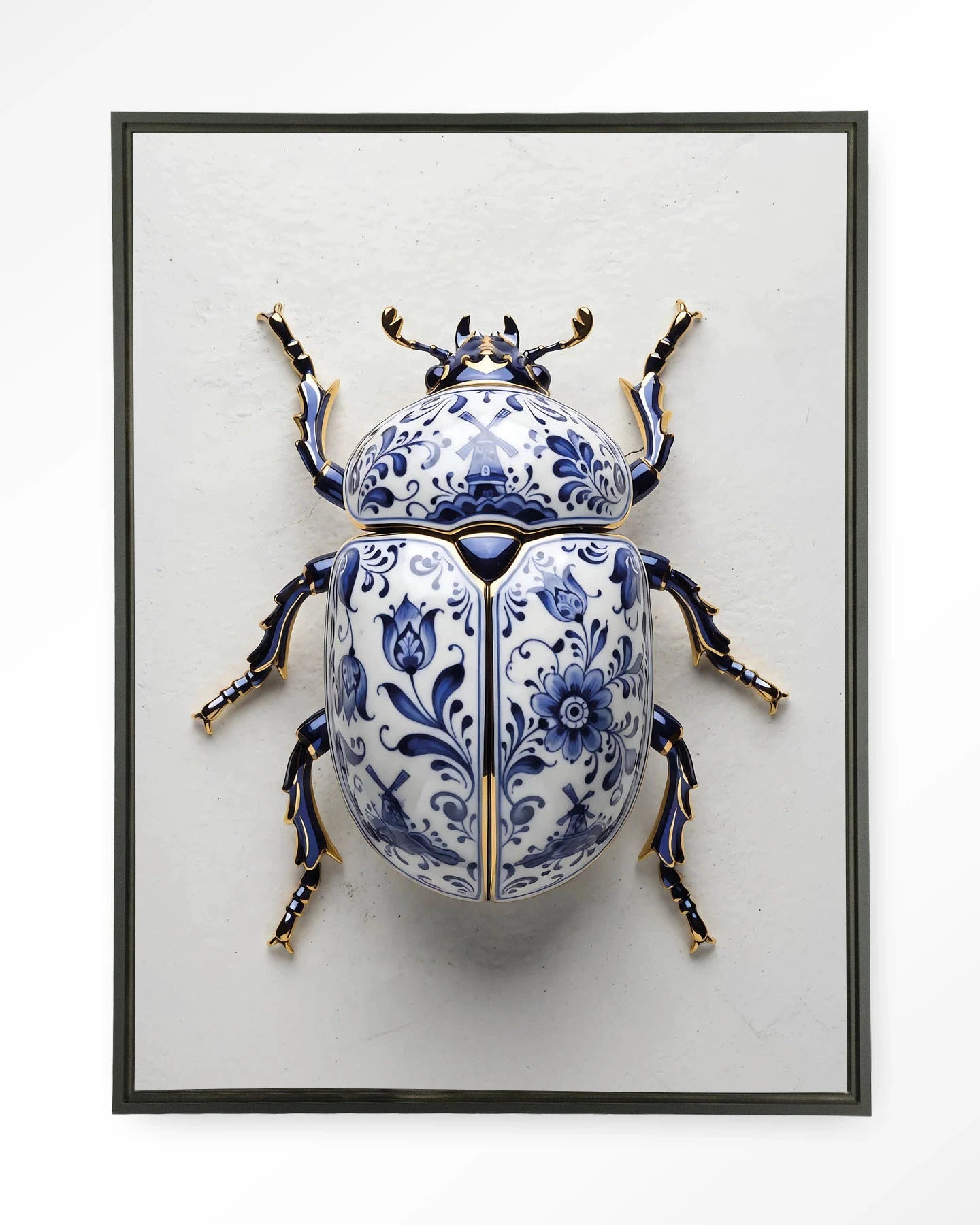 Blue Beatle - Moderne Wanddecoratie | Artprint, Glass Art, Wandkleed by Urban Cotton