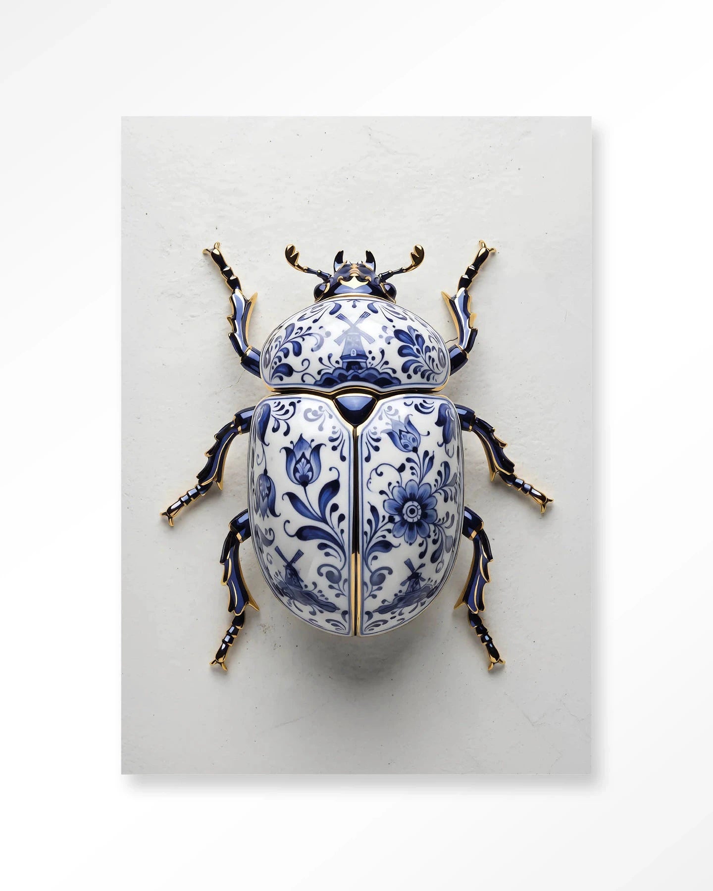 Blue Beatle - Moderne Wanddecoratie | Artprint, Glass Art, Wandkleed by Urban Cotton