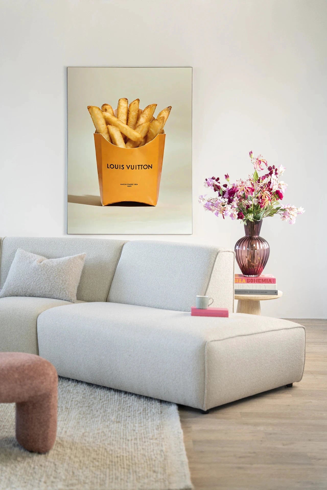LV Fries - Moderne Wanddecoratie | Artprint, Glass Art, Wandkleed by Urban Cotton