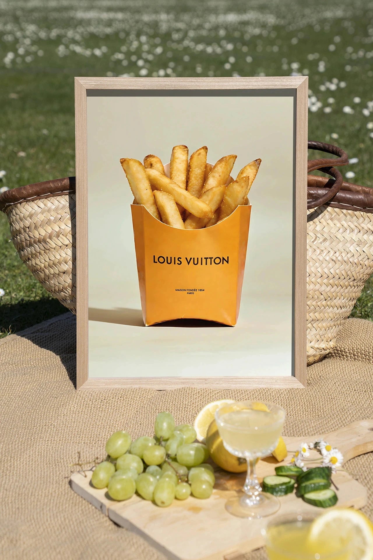 LV Fries - Moderne Wanddecoratie | Artprint, Glass Art, Wandkleed by Urban Cotton