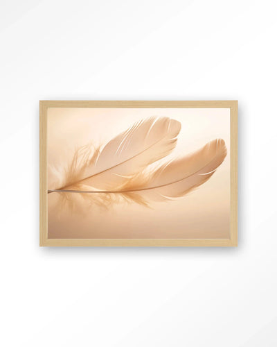 Light Feather - Moderne Wanddecoratie | Artprint, Glass Art, Wandkleed by Urban Cotton