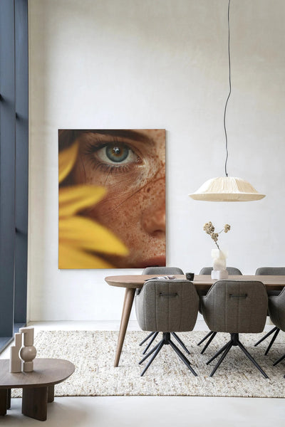 Sunflower - Moderne Wanddecoratie | Artprint, Glass Art, Wandkleed by Urban Cotton