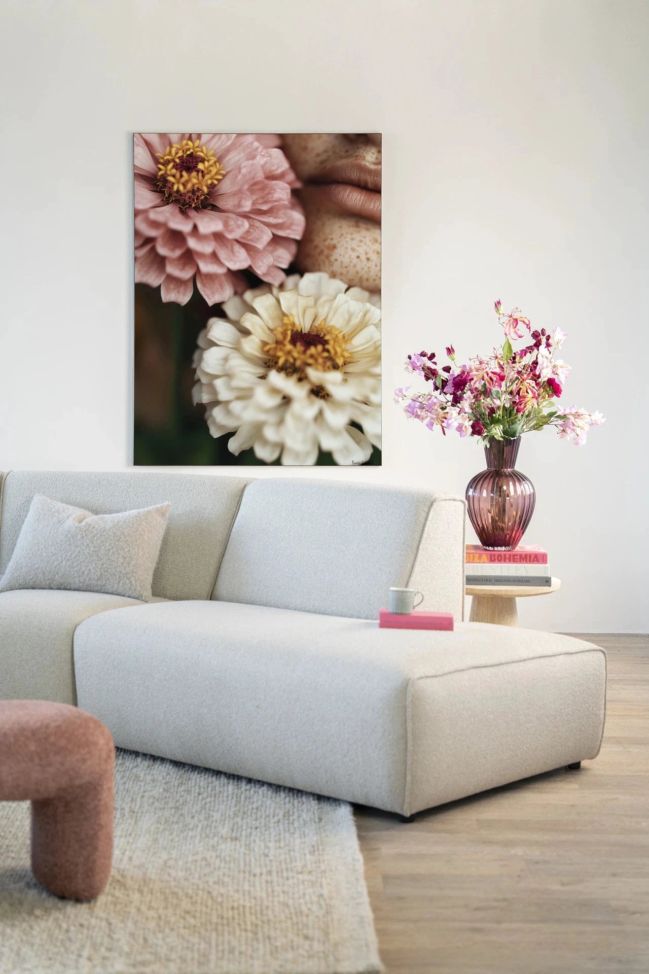 Zinnia - Moderne Wanddecoratie | Artprint, Glass Art, Wandkleed by Urban Cotton