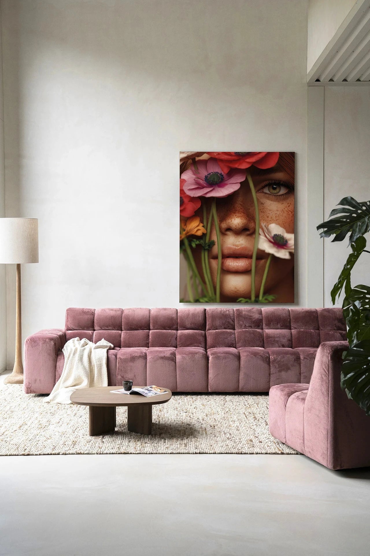 Anemone - Moderne Wanddecoratie | Artprint, Glass Art, Wandkleed by Urban Cotton