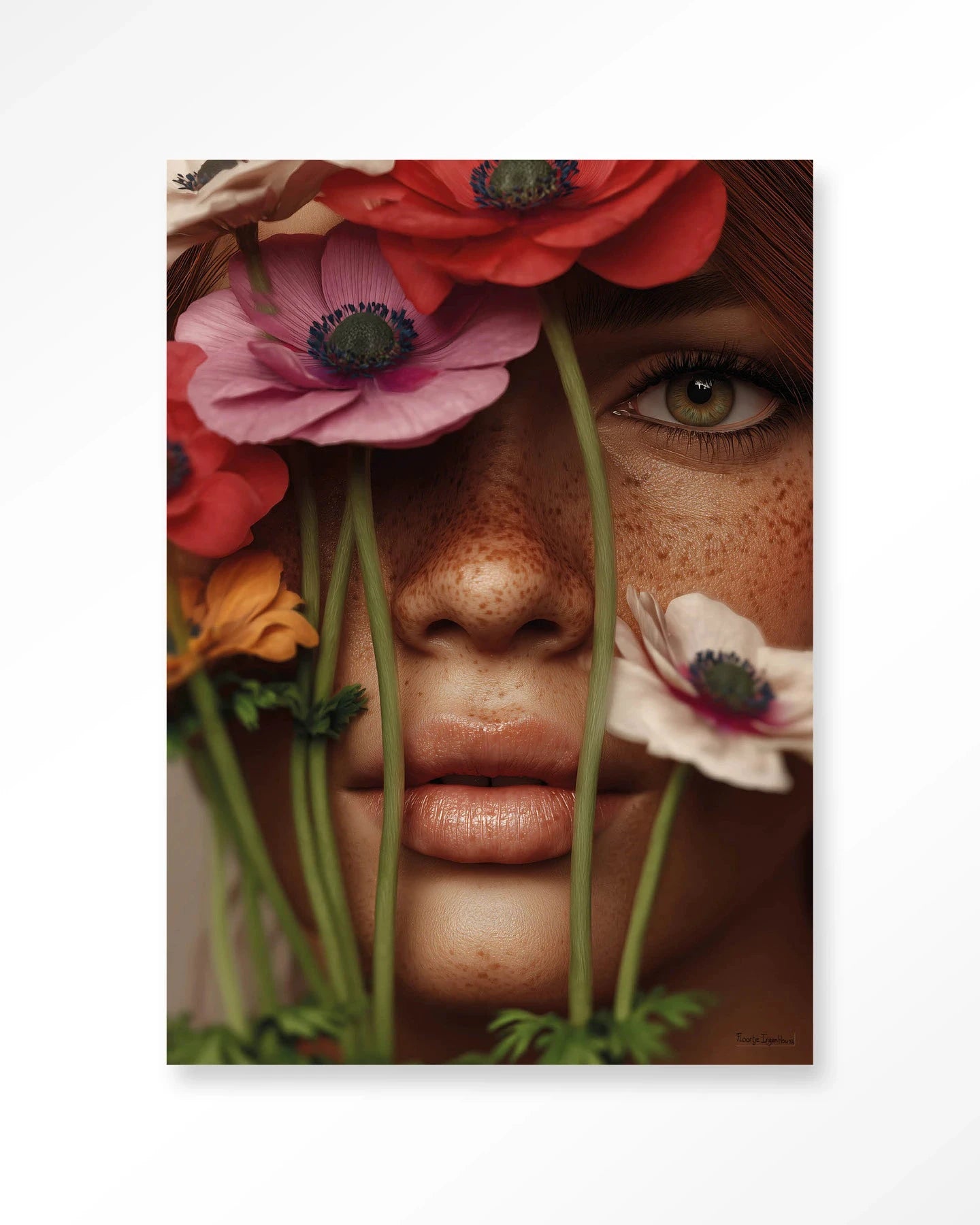 Anemone - Moderne Wanddecoratie | Artprint, Glass Art, Wandkleed by Urban Cotton