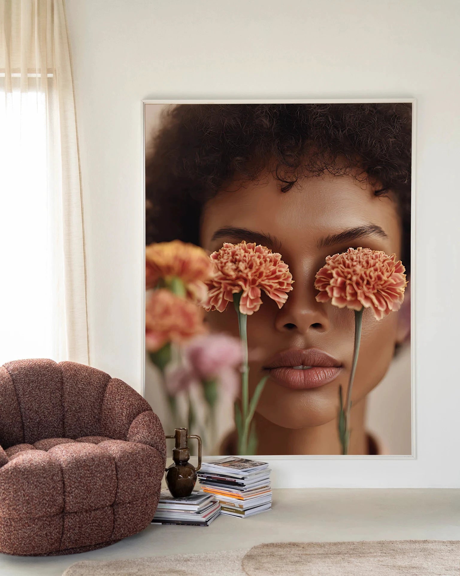 Carnation - Moderne Wanddecoratie | Artprint, Glass Art, Wandkleed by Urban Cotton