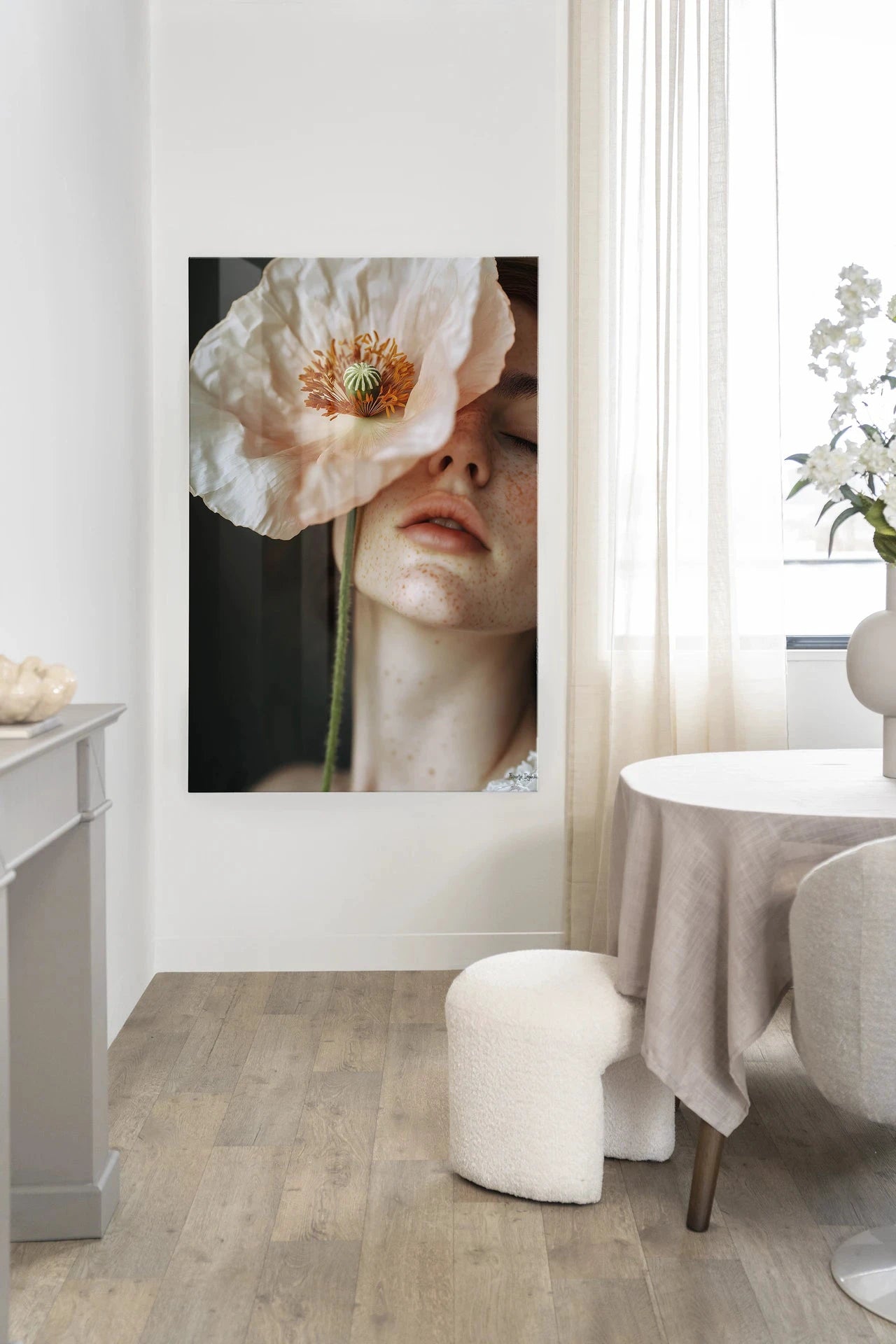 Poppy Flower - Moderne Wanddecoratie | Artprint, Glass Art, Wandkleed by Urban Cotton