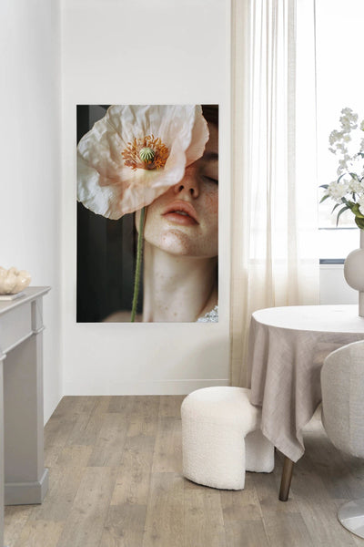 Poppy Flower - Moderne Wanddecoratie | Artprint, Glass Art, Wandkleed by Urban Cotton