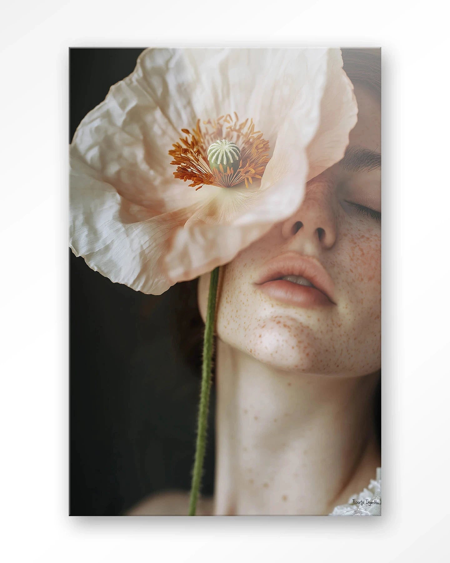 Poppy Flower - Moderne Wanddecoratie | Artprint, Glass Art, Wandkleed by Urban Cotton