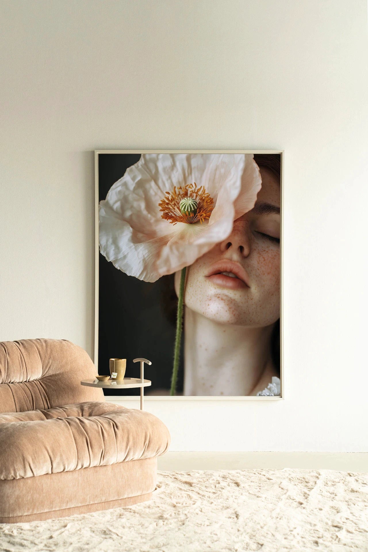 Poppy Flower - Moderne Wanddecoratie | Artprint, Glass Art, Wandkleed by Urban Cotton