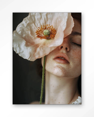 Poppy Flower - Moderne Wanddecoratie | Artprint, Glass Art, Wandkleed by Urban Cotton