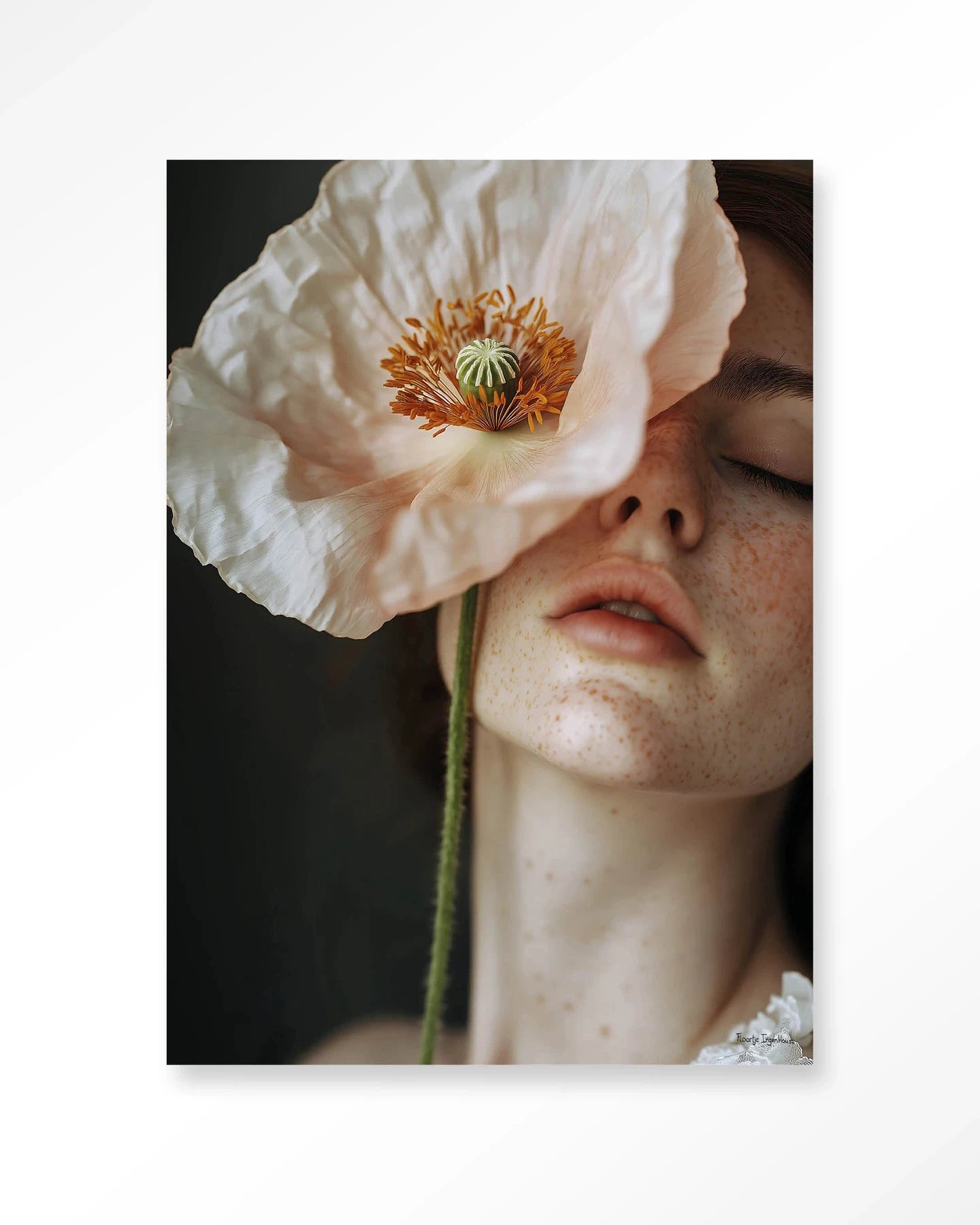 Poppy Flower - Moderne Wanddecoratie | Artprint, Glass Art, Wandkleed by Urban Cotton