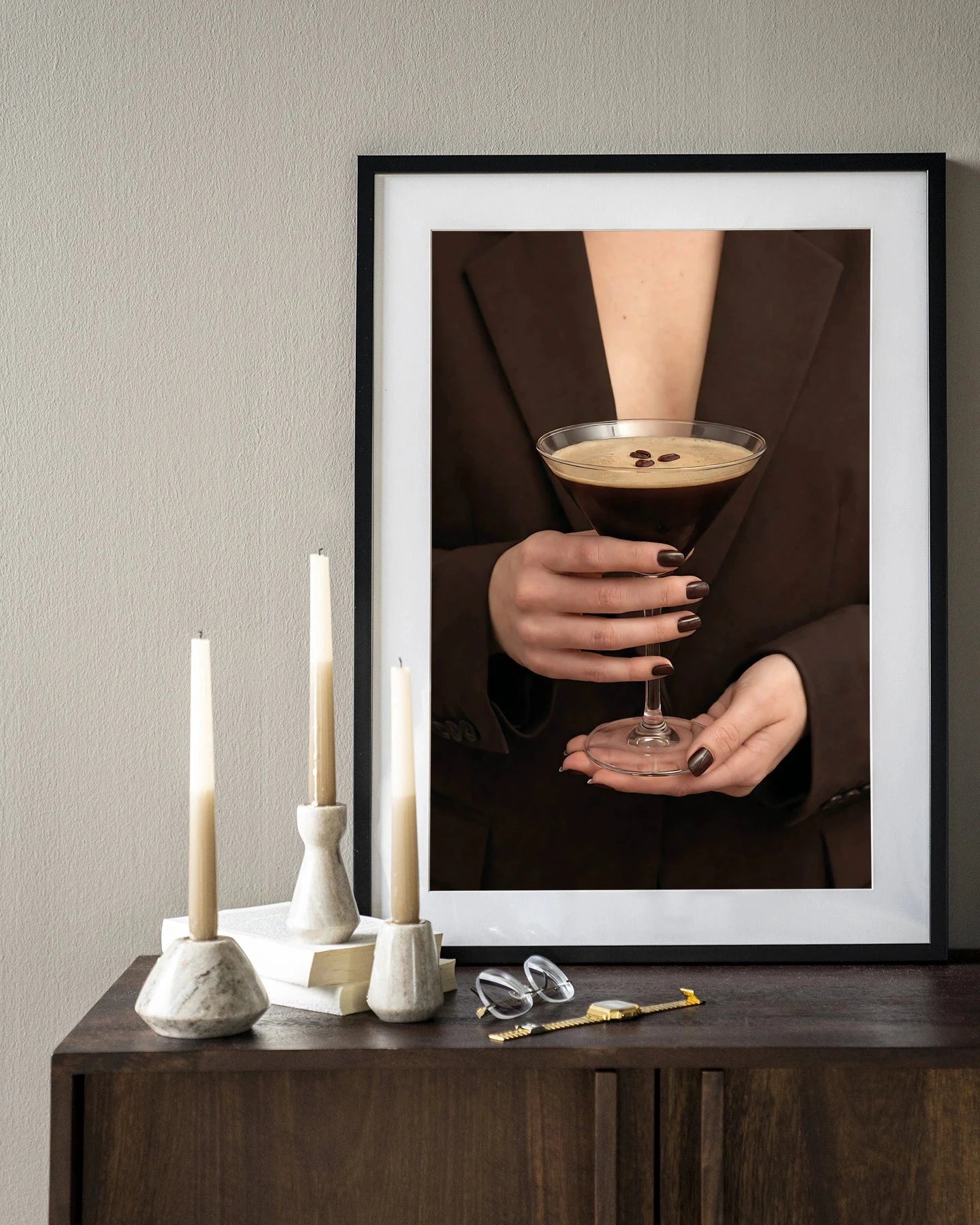 Espresso Martini - Moderne Wanddecoratie | Artprint, Glass Art, Wandkleed by Urban Cotton