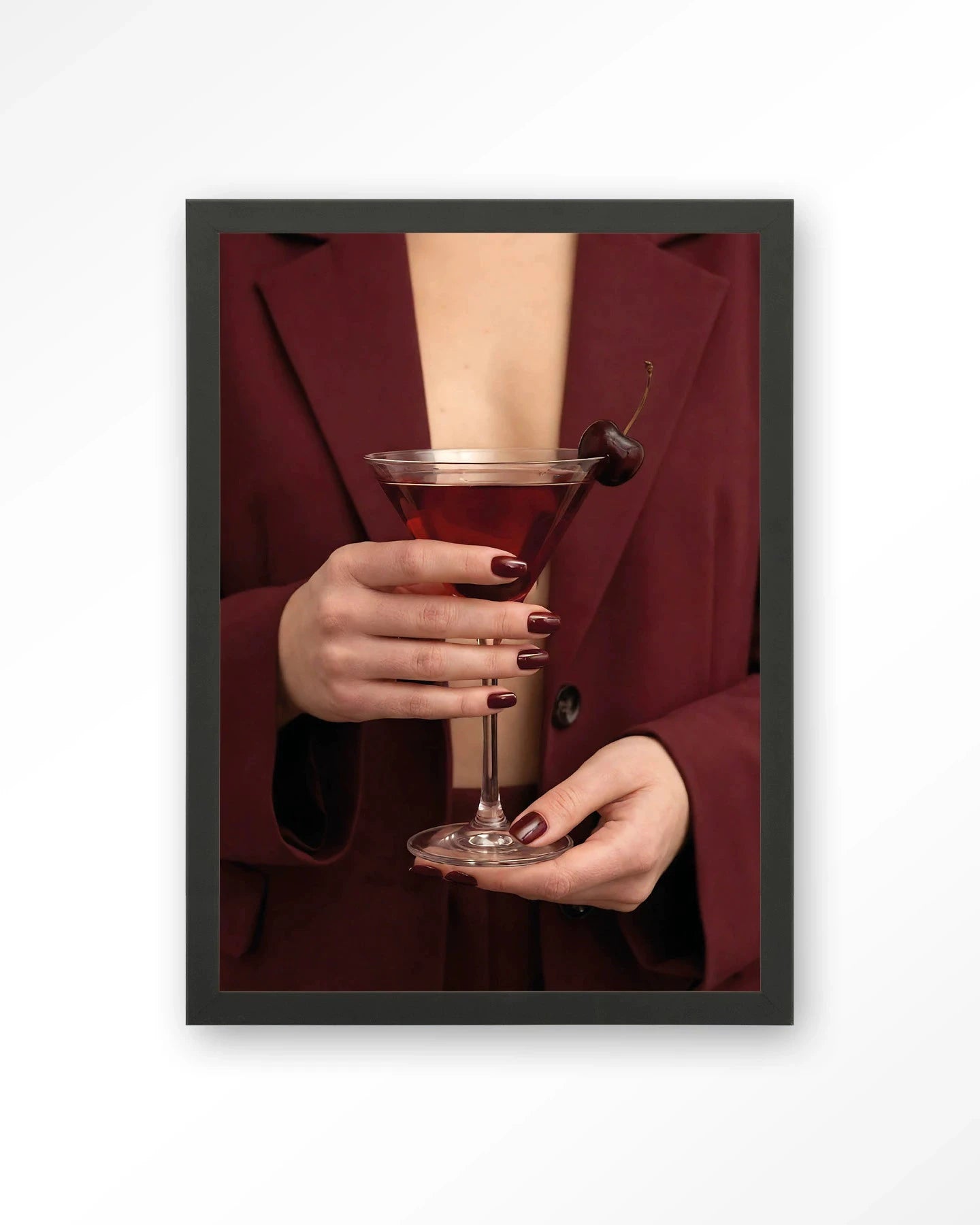 Cherry Martini - Moderne Wanddecoratie | Artprint, Glass Art, Wandkleed by Urban Cotton