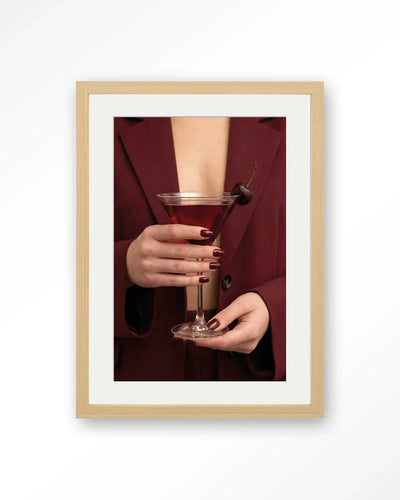 Cherry Martini - Moderne Wanddecoratie | Artprint, Glass Art, Wandkleed by Urban Cotton