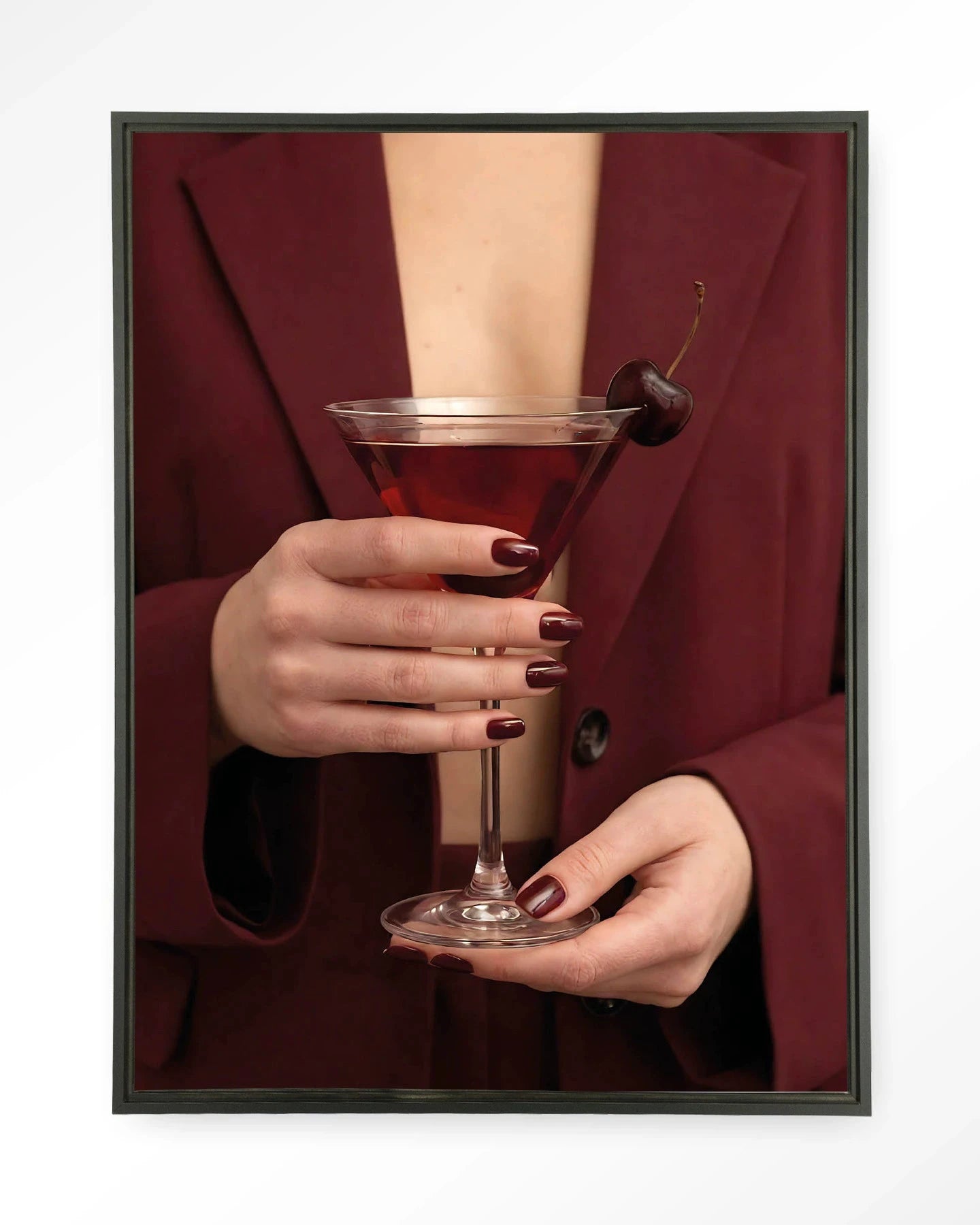 Cherry Martini - Moderne Wanddecoratie | Artprint, Glass Art, Wandkleed by Urban Cotton