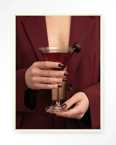 Cherry Martini - Moderne Wanddecoratie | Artprint, Glass Art, Wandkleed by Urban Cotton
