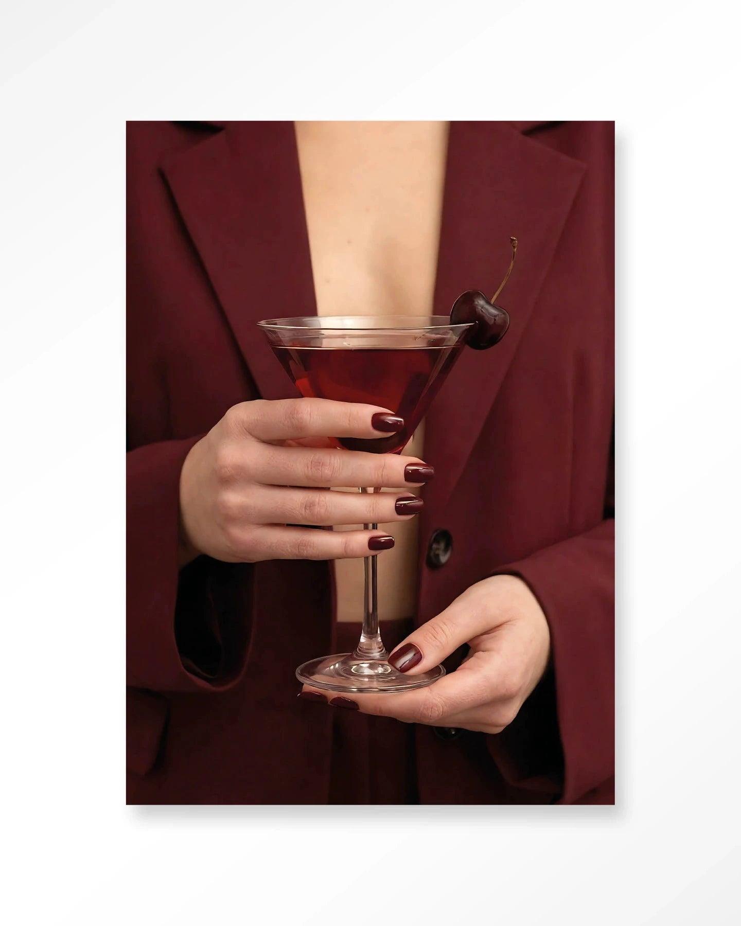 Cherry Martini - Moderne Wanddecoratie | Artprint, Glass Art, Wandkleed by Urban Cotton