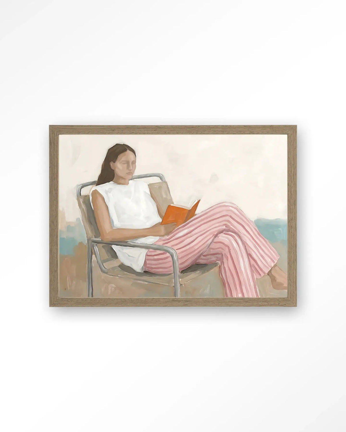 Reading In Silence - Moderne Wanddecoratie | Artprint, Glass Art & Wandkleed by Urban Cotton