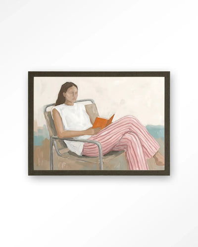 Reading In Silence - Moderne Wanddecoratie | Artprint, Glass Art & Wandkleed by Urban Cotton