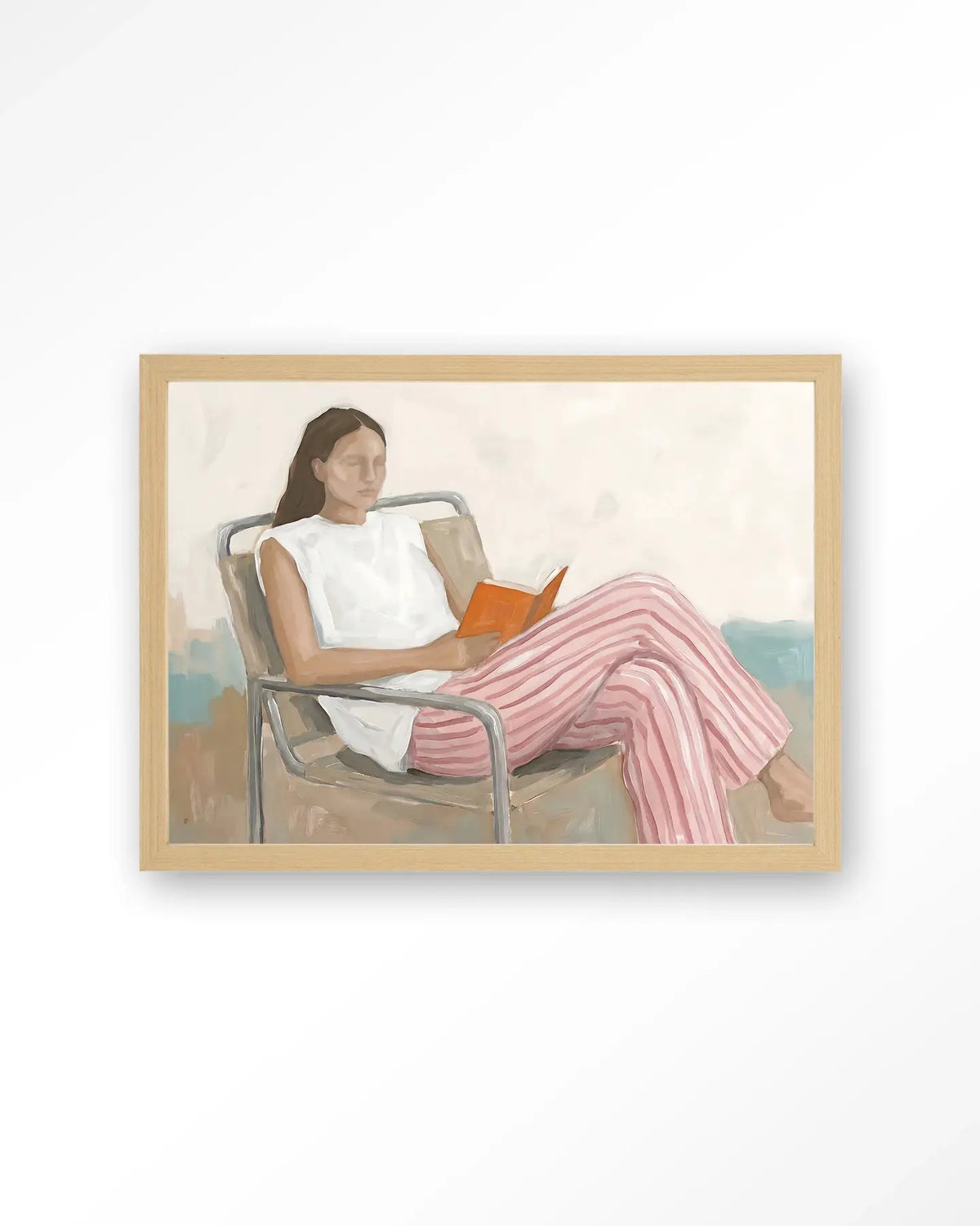 Reading In Silence - Moderne Wanddecoratie | Artprint, Glass Art & Wandkleed by Urban Cotton