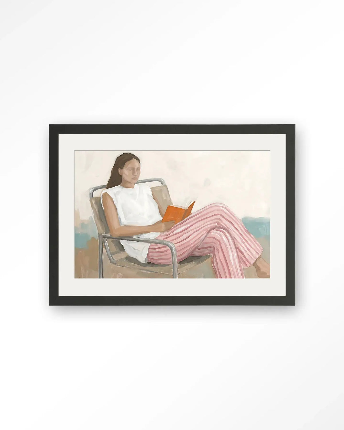 Reading In Silence - Moderne Wanddecoratie | Artprint, Glass Art & Wandkleed by Urban Cotton