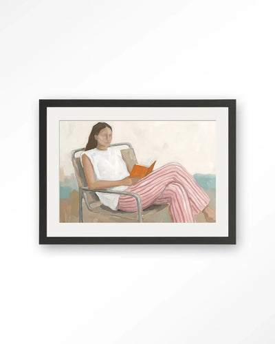 Reading In Silence - Moderne Wanddecoratie | Artprint, Glass Art & Wandkleed by Urban Cotton