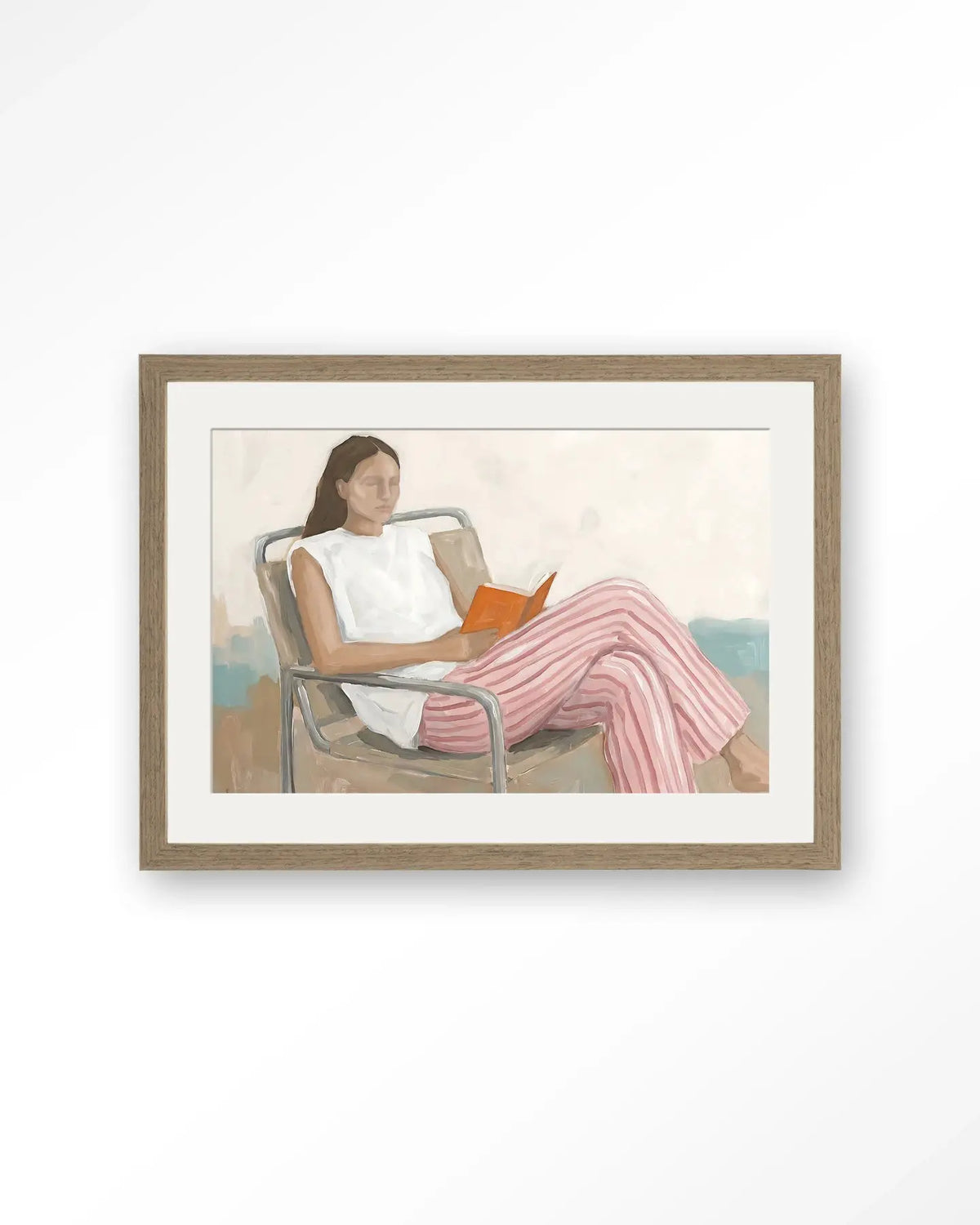 Reading In Silence - Moderne Wanddecoratie | Artprint, Glass Art & Wandkleed by Urban Cotton