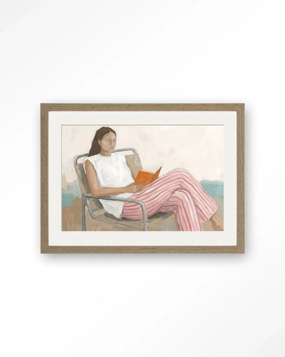 Reading In Silence - Moderne Wanddecoratie | Artprint, Glass Art & Wandkleed by Urban Cotton