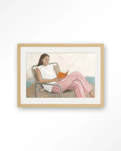 Reading In Silence - Moderne Wanddecoratie | Artprint, Glass Art & Wandkleed by Urban Cotton