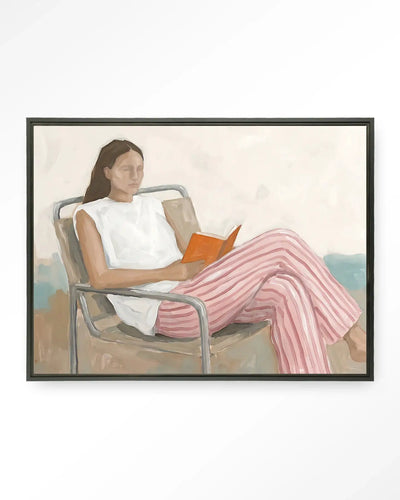 Reading In Silence - Moderne Wanddecoratie | Artprint, Glass Art & Wandkleed by Urban Cotton