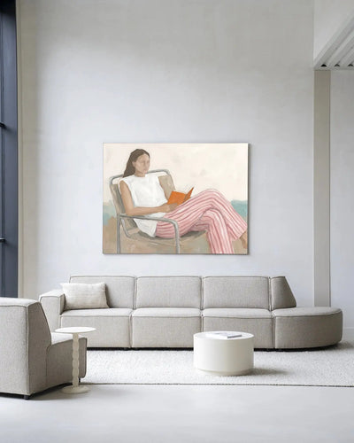 Reading In Silence - Moderne Wanddecoratie | Artprint, Glass Art & Wandkleed by Urban Cotton